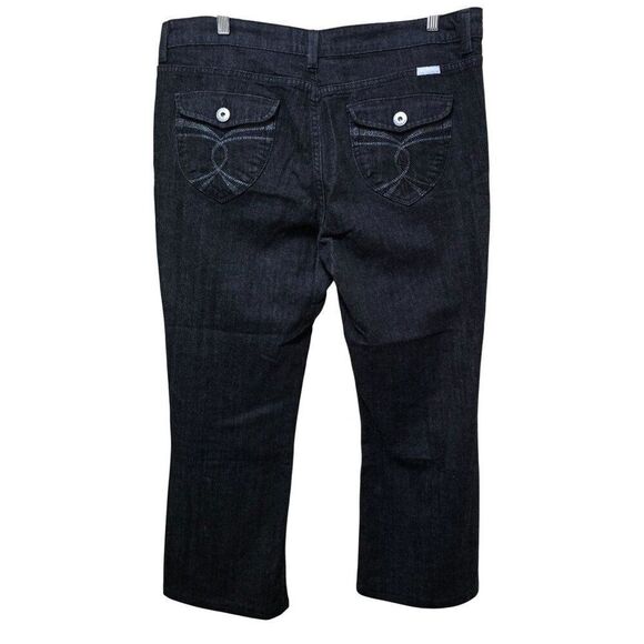 Jordache Premium Bootcut Jeans Size 16 Black Denim wardrobe staple classic goth - Picture 2 of 13